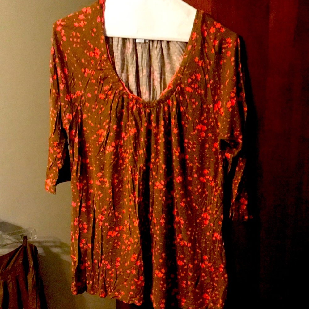 Boden short sleeve brown/pink tee US size 10